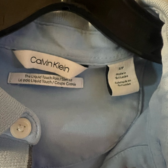 Calvin Klein Sky Blue Polo Shirt for Men - Picture 3 of 3